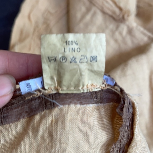 size M - Italian linen skirt - Gabbiani - handkerchief hem, raw edges, beautiful - Picture 8 of 8